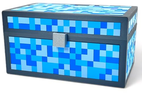 XXL Kinder Truhe - 3D-Spielbox im Pixelstil - Bunte Dekoration für Kinderzimmer - Leicht und geräumig - Marke KAJAWIS®