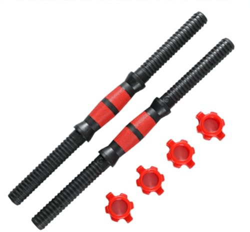 Hantelstangen mit Gewinde, 2 Stück, Chromstangen, fester Kragen, Fitness-Gesundheitsgerät, Konstruktion mit ergonomischem Design, für Frauen, Fitnessstudio, Gewichtheben, Workout-Zubehör-Set für