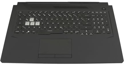 ASUS 1KAHZZQ010K Original Tastatur inkl. Topcase DE (deutsch) schwarz/transparent