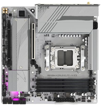 schede madri Fit For GIGABYTE B650M AORUS ELITE AX ICE Micro-ATX AMD B650 DDR5 192GB 8000 (OC) MHz M.2 Wi-Fi 6E Socket AM5