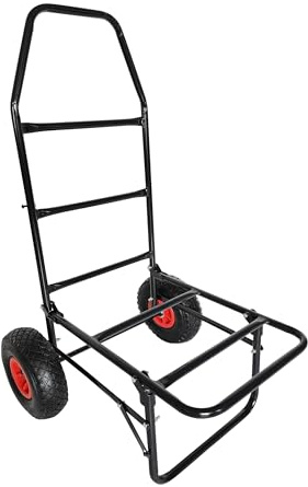 Relaxdays Transportwagen, klappbarer Rollwagen, HBT: 102x50x37 cm, luftbereift, bis 80 kg, Lastenwagen, Stahl, Farbwahl
