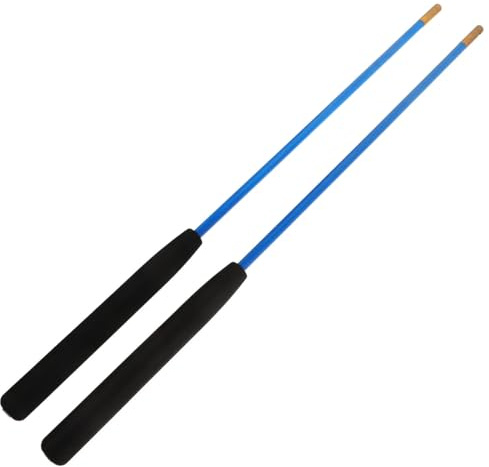 Holibanna Traditioneller Diabolo Stab 44,5cm Robustes Fiberglas mit Drahtloch rutschfeste Griffe 1 Paar für Jonglier Training und Performance