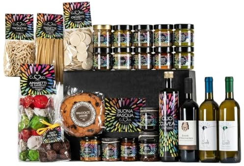 Geschenkkorb italienisch Extra Luxus mit 25 gourmet italienischen Spezialitäten von Bauernhof Cuvea