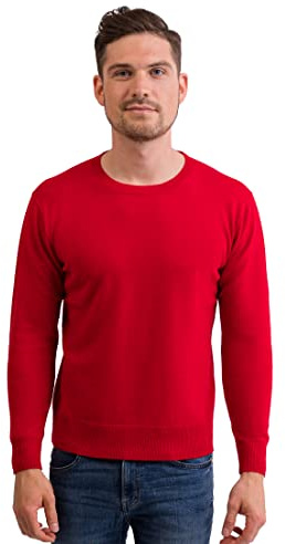 100% Kaschmir Herren Pullover | Sweater Rundhalsausschnitt 2-fädig