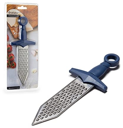 PELEG DESIGN Cheese Grater, Stainless Steel, Blue, 8x3