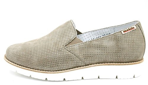 Mephisto, Damen Mokassins Blau blau, Beige - Camel - Größe: EU 7.5 ITA 41 USA 10 CM 26,3