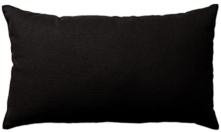 Enjoy Home - Coussin - Dimension 30x50 cm - Noir - Coton certifié Oeko Tex - Lavable à la Main - Idéal pour Apporter de la Couleur à Vos canapés - Collection Panama