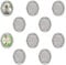 PH PandaHall 10pz Spille Cabochon Spille da Balia Decorative Antico Argento, Vintage Spilla Vassoio Ovale in Lega con Aghi di Ferro Posteriore per Vestiti Cappelli Borse Artigianato Fai Da Te