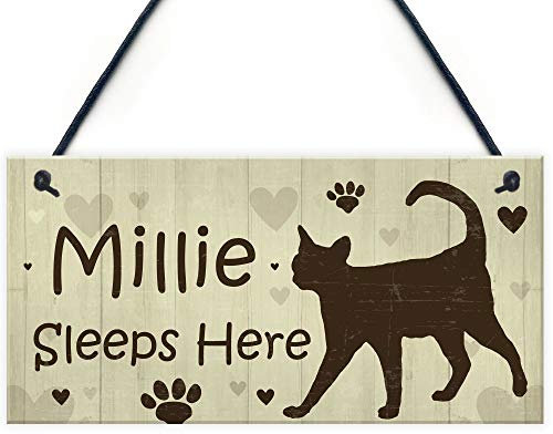 Red Ocean Cat Signs For Home Personalised Cat House Sign Door Plaque Pet Animal Lover Gifts