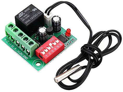 Hailege W1701 Interruptor de controlador de temperatura de 12 V CC Termostato digital Termostato ajustable Interruptor de temperatura Controlador de enfriamiento