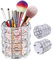 XCOZU Schmink Aufbewahrung Pinselhalter, Kristall Runde Make Up Kosmetik Organizer Pinselhalter Pinsel Aufbewahrung Schmink Organizer Behälter Stifthalter für Makeup und Kosmetik Silber
