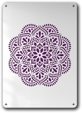 Schablone Mandala Oriental Blume Flower - BD04
