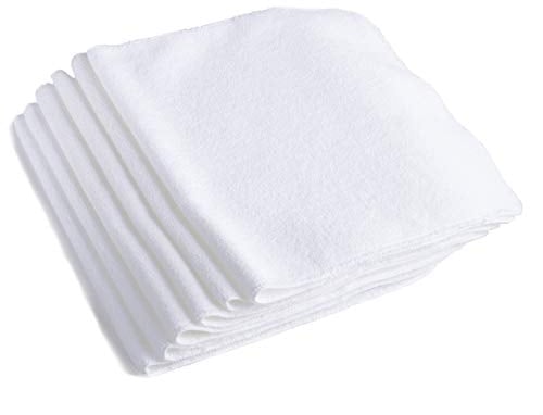 LTWHOME Washable Replacement Wide Terry Cloths Fit for karcher Steam Cleaner (Pack of 6)