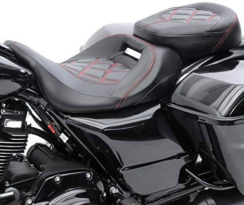 Sitzbank kompatibel mit Harley Davidson Street Glide Special 15-23 Craftride RH3 schwarz-rot