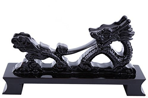 Fydun Sword Holder, 1pc Chinese Dragon Shaped Small Size Samurai Sword Katana Wakizashi Holder Stand Display (Black)