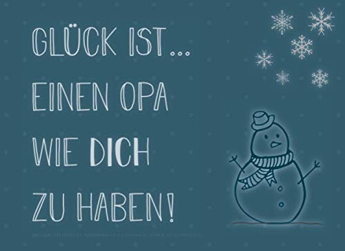 Adventskalender für den Opa, Gutscheinbuch mit 24 Gutscheinen als Geschenk zum Selbstausfüllen, Glück ist… einen Opa wie dich zu haben: Buch-Kalender ... Geschenkidee für jeden Großvater zum Advent