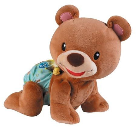 Vtech Trefl Raffinierender Bär, Elektronisches Bildspielzeug, Plüsch Bär, Weich Material, Interaktives Spielzeug Sensorisches Spielzeug, Rackeln, Für Kinder ab 9 Monaten Leben