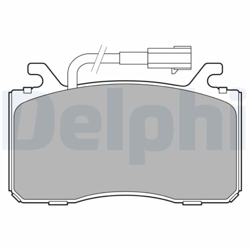 DELPHI LP3435 Bremsbelagsatz Bremsbeläge Vorne mit Verschleißwarnkontakt ohne Zubehör Kompatibel mit ALFA ROMEO GIULIA 952