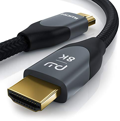 CSL - 8k HDMI Kabel 2.1-4m (Meter) - 8K @ 60Hz 4K @ 120Hz mit DSC - HDMI 2.1 2.0a 2.0b - 3D - Highspeed Ethernet - HDTV - UHD II - Dynamic HDR-10+ - eARC - Variable Refresh Rate VRR - Dolby Vision