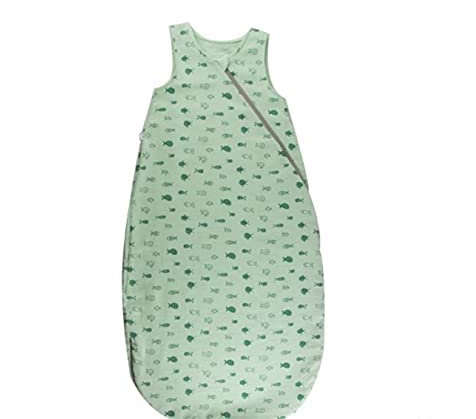 Popolini Schlafsack Style SUMMER Light Green Fish Zwei-Wege-Zip