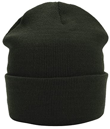 MASADA Damen und Herren Beanie Winter-Mütze - Olive