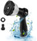 Garden Hose Spray Gun,10 Adjustable Patterns Hose Pipe Spray Gun Thumb Control,High Pressure Garden Hose Nozzle,Anti-Slip & Leak Proof Hosepipe Nozzle Gun for Watering Plants Shower Pets Car Washing