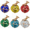 BESPORTBLE Glaskugel Fischen Schwimmen mit Nautischen Verzierungen Fischerei Boje Ball Netting Glas für Weihnachten Strand Hochzeiten Home Decor 90Mm Gelegentliche Farbe