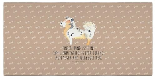 Mr. & Mrs. Panda 50 x 100 Handtuch Hund Australien Shepherd - Geschenk, Baby, Vierbeiener, Kinder, Australian Shepard, Spruch, Hundeliebe,