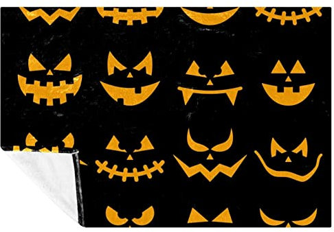 Fleece-Überwurfdecke für Couch, gemütliche, leichte, weiche Decken und Überwürfe für erwachsene Kinder, 149,9 x 99,8 cm, Halloween-Sarg-Geist