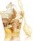 PALUDO 60ml Mini Gold Glitter Dessert Cups with Spoons, 50 Pack Reusable Clear Square Plastic Dessert Cups, Cheesecake Pots, Multi-use Serving Dessert Bowls for Appetizers Birthday Party Supplies