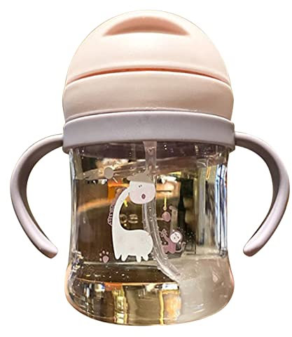 Bicchiere Sippy da 250ml, Biberon Sippy in Silicone a Prova di Perdite per Bambini Facile da Tenere, Bicchiere Sippy per Bambini con Graziosi Motivi, Adatto per L'Uso Quotidiano Domestico Viaggi All'a