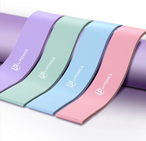 Widerstandsbänder [4er Set] Widerstandsband für Damen und Herren, Hautfreundliche Widerstandsbänder Fitness Übungsbänder 4 Stufen für Beine und Gesäßmuskeln, Arme, Pilates