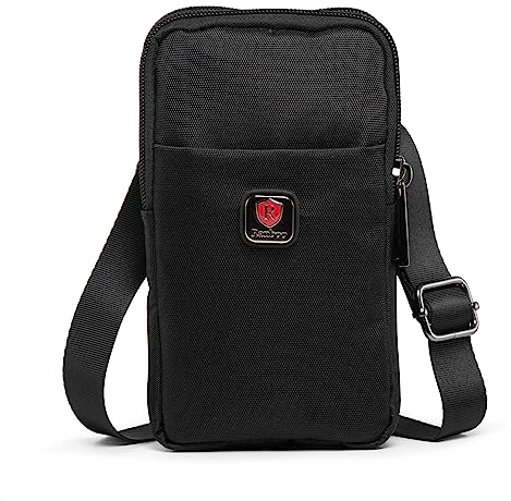 hengwin Nylon Handy Tasche Gürteltasche Kompatibel mit iPhone 16 15 Plus, iPhone 16 15 14 13 12 11 Pro Max, Samsung Galaxy S25 S24 S23 Ultra S25+ Umhängetasche Handyhalter mit Gürtelclip