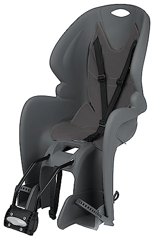 DIEFFE 8020100001 - Fahrradkinderrücksitz Bikey GP FM mit 26'' bis 29'' Rädern, geeignet für Kinder mit einem Gewicht von 9 bis 22 kg, mit Rahmenverankerung in Farbe Dunkelgrau/Grau