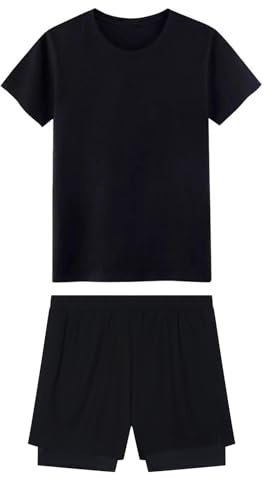Ronronner Fussballtrikot, Fußball Set Kinder, Nr.7 Fußballtrikot Kinder Set, Fußball-Trainingstrikots für Jungen mit Socken und Schienbeinschoner (Black, 150-160)