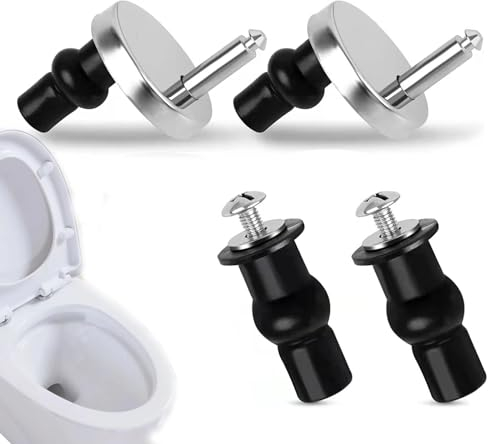 YQBFTC 4 Pezzi Kit di Fissaggio Sedile WC,Viti per Sedile WC Universali,Cerniere Tavoletta WC,Fissaggio Universali per Sedile WC,Cerniera per Copriwater,Accessori per Fissaggio Toilette