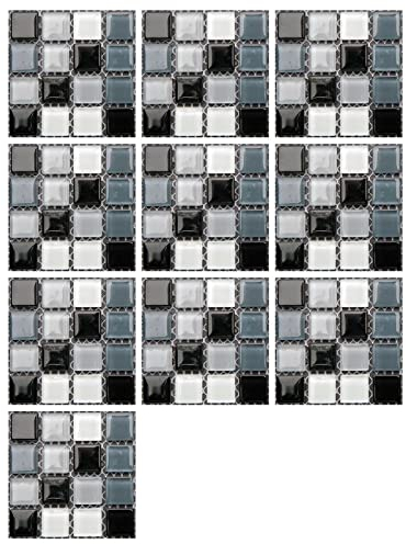 Wandsticker Badezimmer Mo-saik kreative 3D-Fliesen Aufkleber Simulationen Dekoration Kinderzimmer Wandtattoo Wanddeko Kinderzimmer Teenager Zimmer Deko (A, One Size)