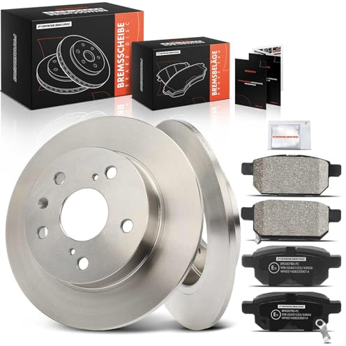 Frankberg 2x Bremsscheiben + 4x Bremsbeläge Hinten Replace #5580068L10 | Kompatibel mit Suzuki Vitara LY, SX4 S-Cross JY, Swift IV FZ NZ; Ø ca. 259mm, Voll, mit akustischer Verschleißwarnung