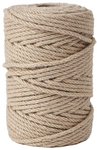 LZ.MZXU Cuerda de Yute 8mm x 10M Cuerda Yute Naturale Cuerda Cañamo Gruesa para Jardinería Artesanado Embalaje Decoración Cuerda