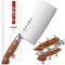 HEZHEN Mannaie per Carne in Acciaio Inossidabile, Coltello Mannaia Chef Cinese Coltello da Macellaio per Ossa, Coltelli da Cucina Professionali, Full Tang Manche