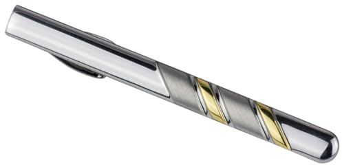 LINDENMANN Krawattenklammer Krawattennadel Gold/Silber Farbe