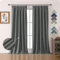 Joydeco 100% Verdunkelungsvorhänge Leinen Gardinen mit Kräuselband 2er Set H275xB140cm Grau, Thermovorhang Kälteschutz Blickdicht Schallschutz Ideal für Wohnzimmer passt zu Schienensystemen