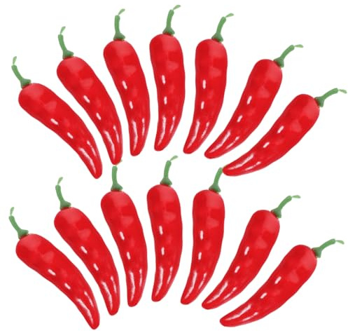 PRETYZOOM 20 Stücke Mini Künstliche Paprika Simulation Pfeffer Modelle Gefälschte Lebensmittel Requisiten Realistische Chili Pfeffer Dekoration für