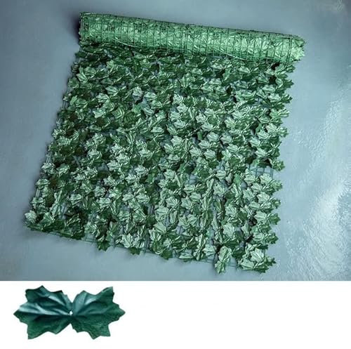 Panneau de clôture en feuilles artificielles pour extérieur, décoration murale, 1 x 2 m, panneau de haie de lierre synthétique pour intimité de jardin, couverture de 3 mètres