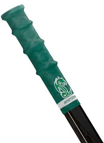 ROCKETGRIP – Sportgriff für Eishockeyschläger – Gummi-Hockeygriffe – Hockeyzubehör für Erwachsene und Kinder (Olympia Dragons; Green, Junior/Youth)