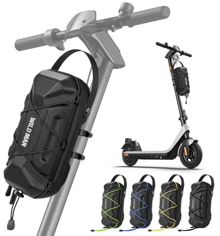 PRITOK E Scooter Tasche, 2L wasserdichte Lenkertasche Escooter mit Multicolor Elastische Kordel Schnellverschluss Tragbare Tasche E Scooter, Rollertasche für Elektroroller Xiaomi Mijia Sedway Ninebot