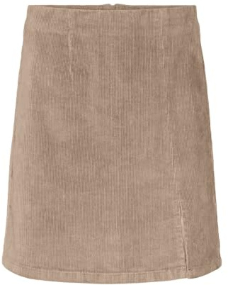 VERO Moda Lula Nelly High Waist Short Skirt, Silver Mink, XL