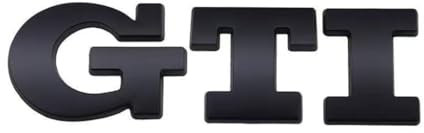 ZZRSXZSR Auto Vorne Hinten Logo Aufkleber für VW Polo Golf 6 7th Generation GTI,3D Epoxy Auto Abzeichen Grid Aufkleber Auto Frontgrill Abzeichen Haube Emblem Logo Autozubehör, Rear Black