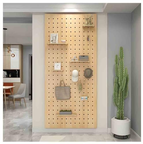 Kit d'organisation murale en panneau perforé naturel, 60 x 80 cm – Panneaux d'affichage muraux pour l'organisation de vos travaux manuels, le rangement de vos outils et la présentation de vo