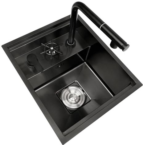 Fregadero Oculto De Acero Inoxidable Para Caravana Con Grifo Extraíble Ahorra Espacio En Cocinas Pequeñas, Bares, Cafeterías, Restaurantes, Preparación De Platos.